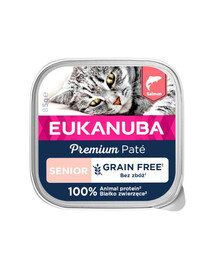 EUKANUBA Grain Free Senior Pate vanemate kasside jaoks Lõhe 16 x 85 g
