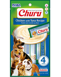 INABA Churu Chicken with tuna 4x14g kana koos tuunikalaga koertele