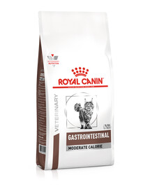 ROYAL CANIN GASTROINTESTINAL MODERATE CALORIE kassidele soolestiku imendumishäirete vähendamiseks ja rasva ainevahetuse toetamiseks 400 G