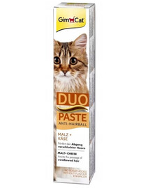 GIMCAT Duo Paste Anti-Hairball Malt&Cheese 50 g kasside lahtistuspasta