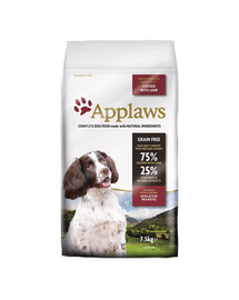 APPLAWS Koer täiskasvanud väikest ja keskmist tõugu kanalihaga ja lambaliha 7,5 kg - koeragraanulid