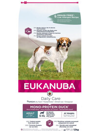 EUKANUBA Daily Care S-XL Adult Duck 12 kg monoproteiiniga toit täiskasvanud koertele