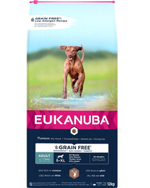 EUKANUBA Grain Free S-XL Adult Venison 12 kg täiskasvanud koertele