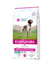 Eukanuba Premium Performance All Working & Endurance Kanalihaga 15 kg  kõrge energia- ja toitainete vajadusega töökoertele mõeldud toit.  Seda võib kasutada ka tiinetel ja imetavatel emastel.