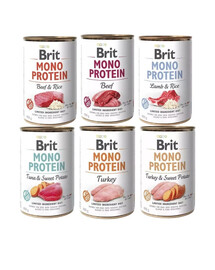 BRIT Mono Protein Segatud maitsed 400 g Monoproteiinne koeratoit