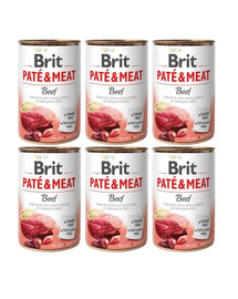 BRIT Pate&Meat beef 6x400 g veisepasteet koertele