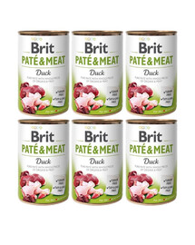 BRIT Pate&Meat duck 6x400 g pardipasteet koertele