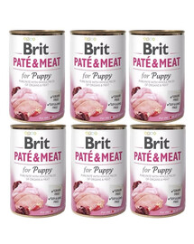 BRIT Pate&Meat puppy 6x400 g kutsikapasteet