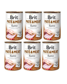 BRIT Pate&Meat rabbit 6x400 g küülikupasteet koertele