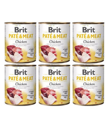 BRIT Pate&Meat chicken 6x800 g   kanapasteet koertele