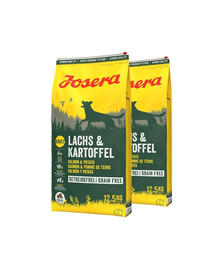 JOSERA Lachs&Kartoffel 2x12,5kg täiskasvanud koertele lõhe ja kartuliga
