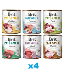 BRIT Pate&Meat Segatud maitsed 24x800 g koerapasteet