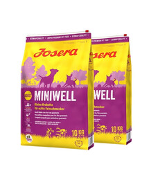 JOSERA Miniwell 2x10kg täiskasvanud väikest tõugu koertele