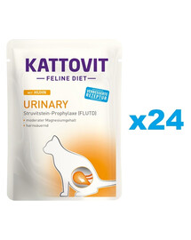 KATTOVIT Feline Diet Urinary kanalihaga  24 x 85 g struviitkivide kordumise vähendamiseks