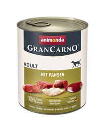 ANIMONDA GranCarno Adult with Tripe 800 g täiskasvanud koerte puhul koos kõhutäiega
