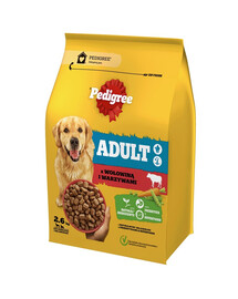 PEDIGREE Adult 2,6 kg veiseliha ja köögiviljadega suurtele ja keskmise suurusega koertele