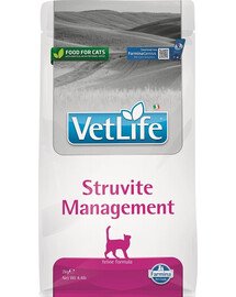 FARMINA Vet life struvite management cat 2 kg  vähendada struviidikivide ja uriinikivide teket kassidel.