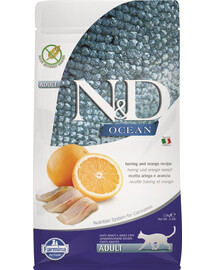 FARMINA N&D Ocean Cat adult herring and orange śledź i pomarańcza 5 kg