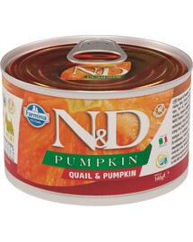FARMINA N&D Pumpkin & Quail konserv kõrvitsa ja vutiga 140 g