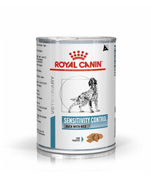 ROYAL CANIN Dog sensitivity control duck 6 x 410 g märgtoit täiskasvanud koertele, kellel on toidule ebasoodsad reaktsioonid.