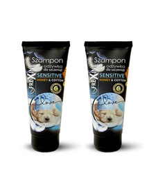 FREXIN Sensitive Šampoon ja konditsioneer kutsikatele mesi ja puuvill 2x220 g