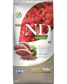 FARMINA N&D Quinoa Part, spargelkapsas ja spargel, steriliseeritud täiskasvanud kassidele 5 kg
