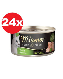 MIAMOR Feine Filets Naturell Tuna&Vegetables 24x80g Tuunikala ja köögiviljad oma kastmes