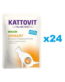 KATTOVIT Feline Diet Urinary kalkun 24 x 85 g vähendada struviidikivide taastekke