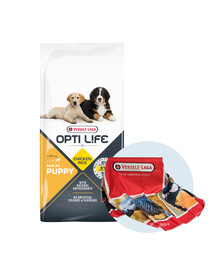 VERSELE-LAGA Opti Life Puppy Maxi suurtele tõugu kodulindudele 12,5 kg + rätik TASUTA