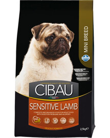 FARMINA Cibau Sensitive Lamb MINI väikese tõugu tundliku seedetraktiga, lambaliha 2,5 kg