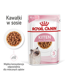 ROYAL CANIN Kitten Instinctive 48x85 g märgtoit kastmes kuni 12 kuu vanustele kassipoegadele