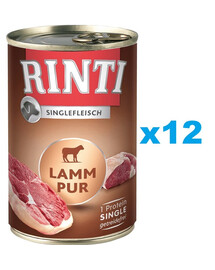 RINTI Singlefleisch Lamb Pure 12x400 g monoproteiinist lambaliha