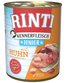 RINTI Kennerfleish Junior Chicken 6x800 g  kana kutsikatele