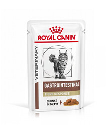 ROYAL CANIN Veterinary Gastrointestinal Fiber Response toit kastmes kõhu- ja kõhukinnisuse all kannatavatele kassidele 12x85 g