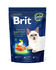 BRIT Cat Premium by Nature Sterilised salmon  lõhega steriliseeritud kassidele  300 g