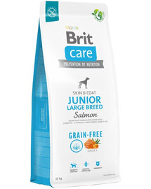 BRIT Care Teraviljavaba Junior Large Breed kuivtoit lõhega 12 kg
