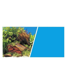HAGEN Akvaarium kahepoolne akvaariumitaust taimed ja kivid või sinine 30 cm x 7,5 m