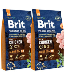 BRIT Premium By Nature  Vanematele väikestele ja keskmistele tõugudele S+M 16 kg (2 x 8 kg)