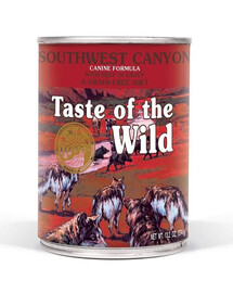TASTE OF THE WILD Southwest Canyon 390 g teraviljavaba toit täiskasvanud koertele.  veise- ja kanalihast