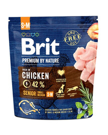 BRIT Premium By Nature Senior Small Medium S+M Chicken 1 kg