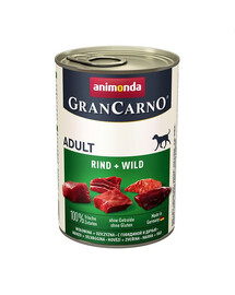 Animonda Grancarno Adult 400 g täiskasvanud koerakonserv veise- ja hirvelihaga