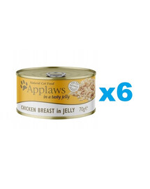 APPLAWS Cat Adult Chicken Breast in Jelly kana tarretises 6x70g