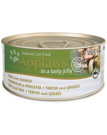 APPLAWS Cat Adult Tuna with Seaweed in Jelly Тунец с морскими водорослями в желе 24х70 г