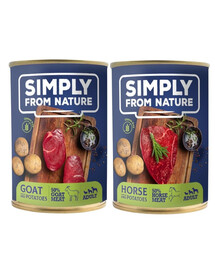 SIMPLY FROM NATURE Niiske koeratoit kitseliha kartuliga + hobuseliha kartuliga 400 g x 12 tk.