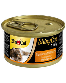 GIMCAT Shiny Cat Tuna&Chicken in Jelly 70 g Tuunikala ja kana želees