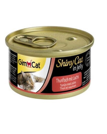 GIMCAT Shiny Cat Tuna&Salmon in Jelly 70g tuunikala ja lõhe želees
