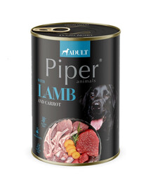 PIPER Mokra karma z jagnięciną i marchewką dla psa 400 g