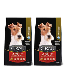 FARMINA Cibau Adult Mini toit täiskasvanud väikestele koertele 2 x 2,5 kg