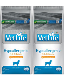 FARMINA Vet Life Hypoallergeenne Kala ja Kartul koertele toitainete talumatuse vähendamiseks 12 kg x 2