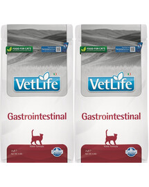FARMINA Vet life Gastrointestinal Cat kuivtoit kõhuprobleemidega kassidele 2 x 2 kg